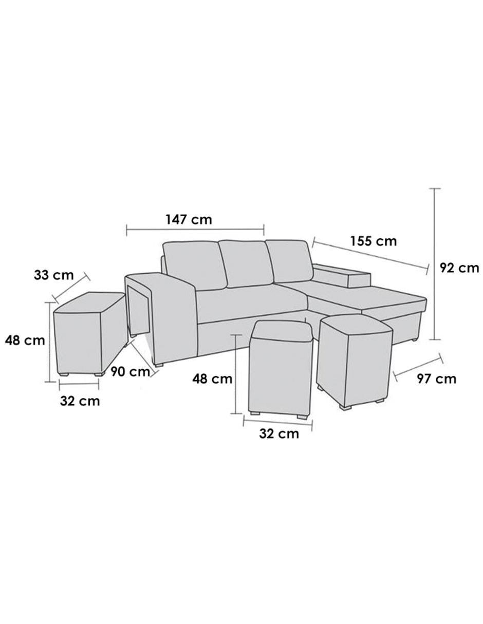 Chaise lounge Murcia de lino