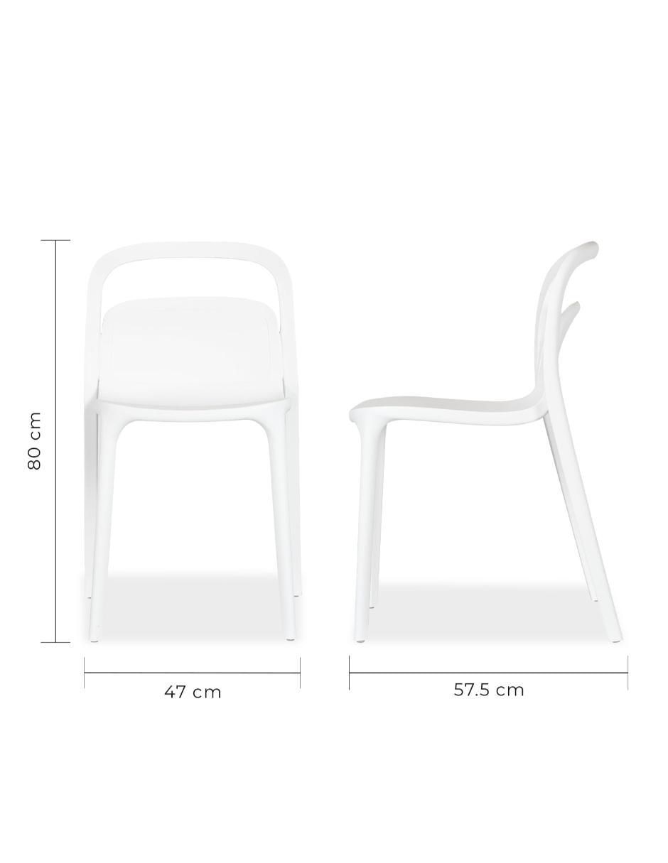 Juego de sillas 4 piezas Asti Var de plástico 6