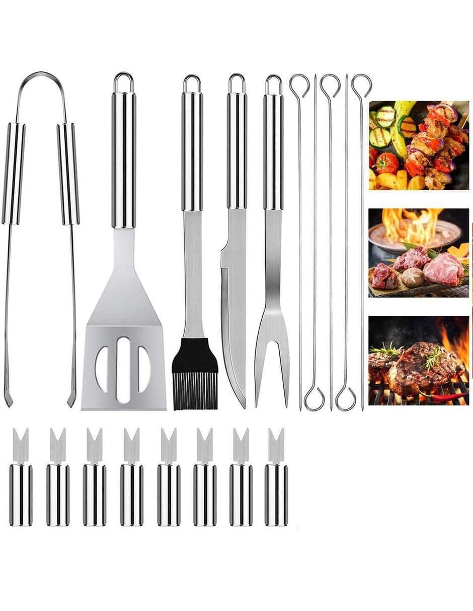Set utensilios para asar de acero inoxidable