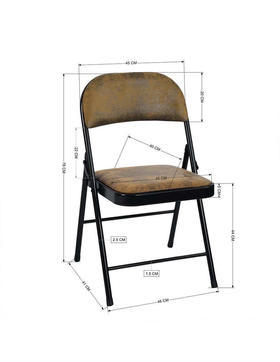 Set silla plegable 4 piezas Fair Suede Furniturer