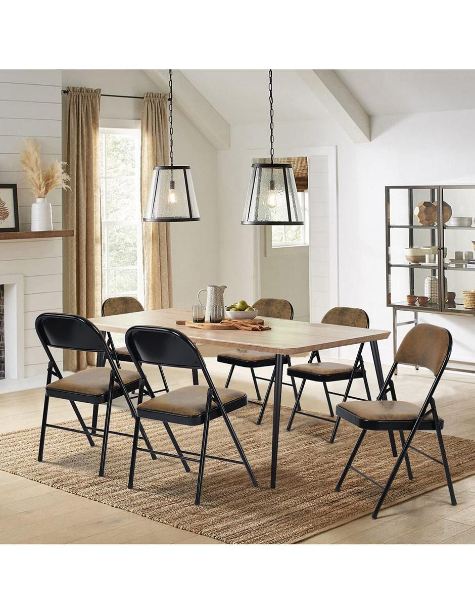 Set silla plegable 4 piezas Fair Suede Furniturer