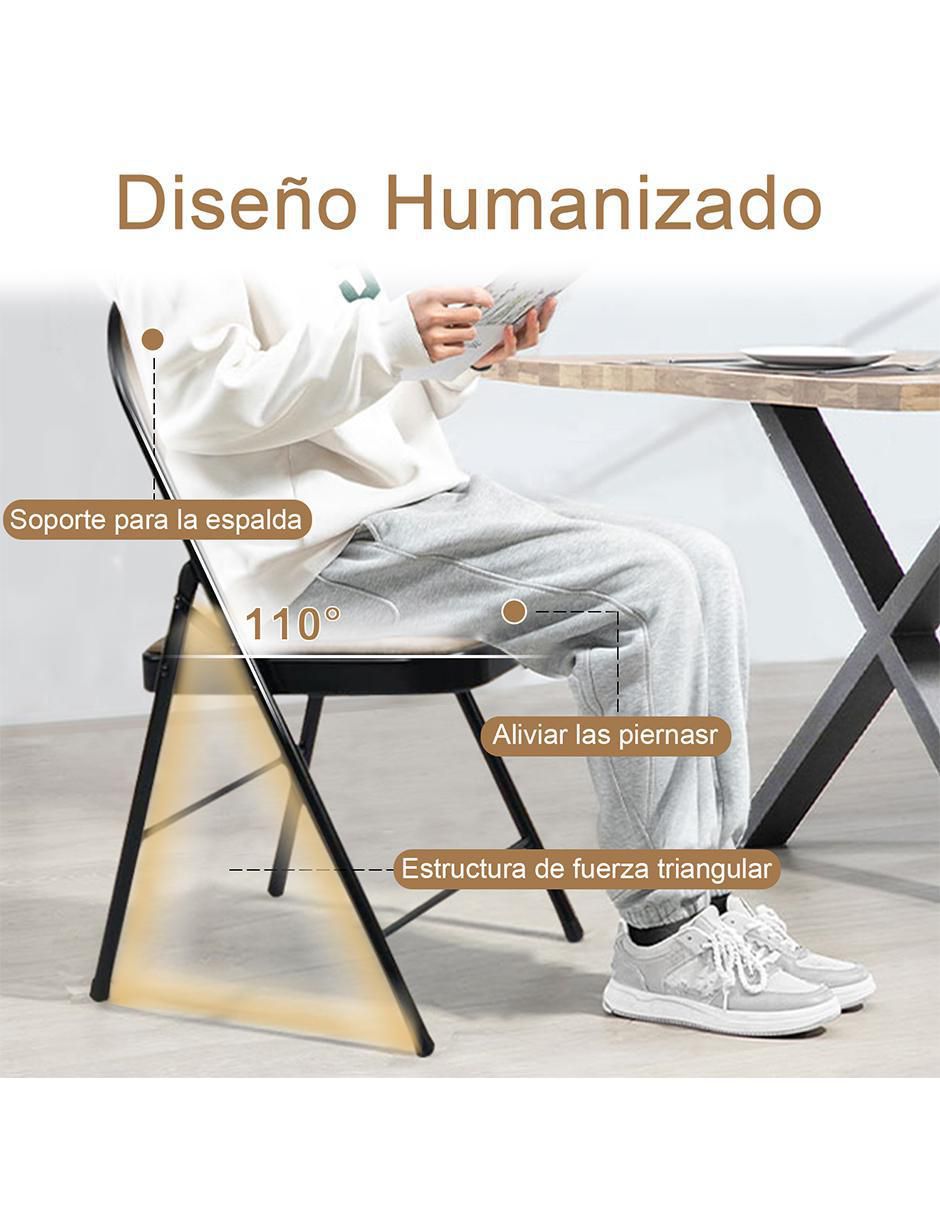 Set silla plegable 4 piezas Fair Suede Furniturer