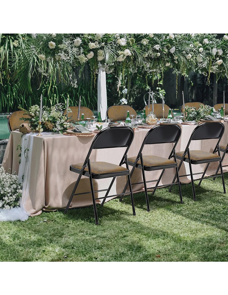 Set silla plegable 4 piezas Fair Suede Furniturer