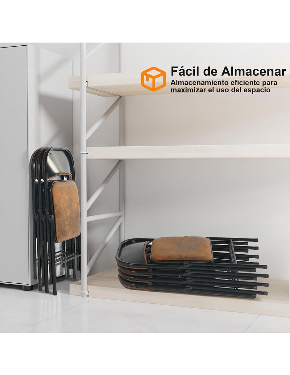 Set silla plegable 4 piezas Fair Suede Furniturer
