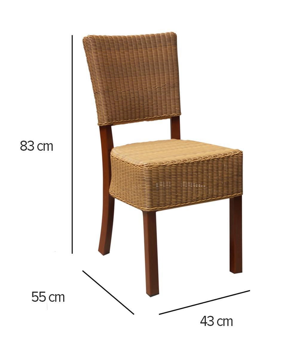 Silla Zurich Sidechair de mimbre 5
