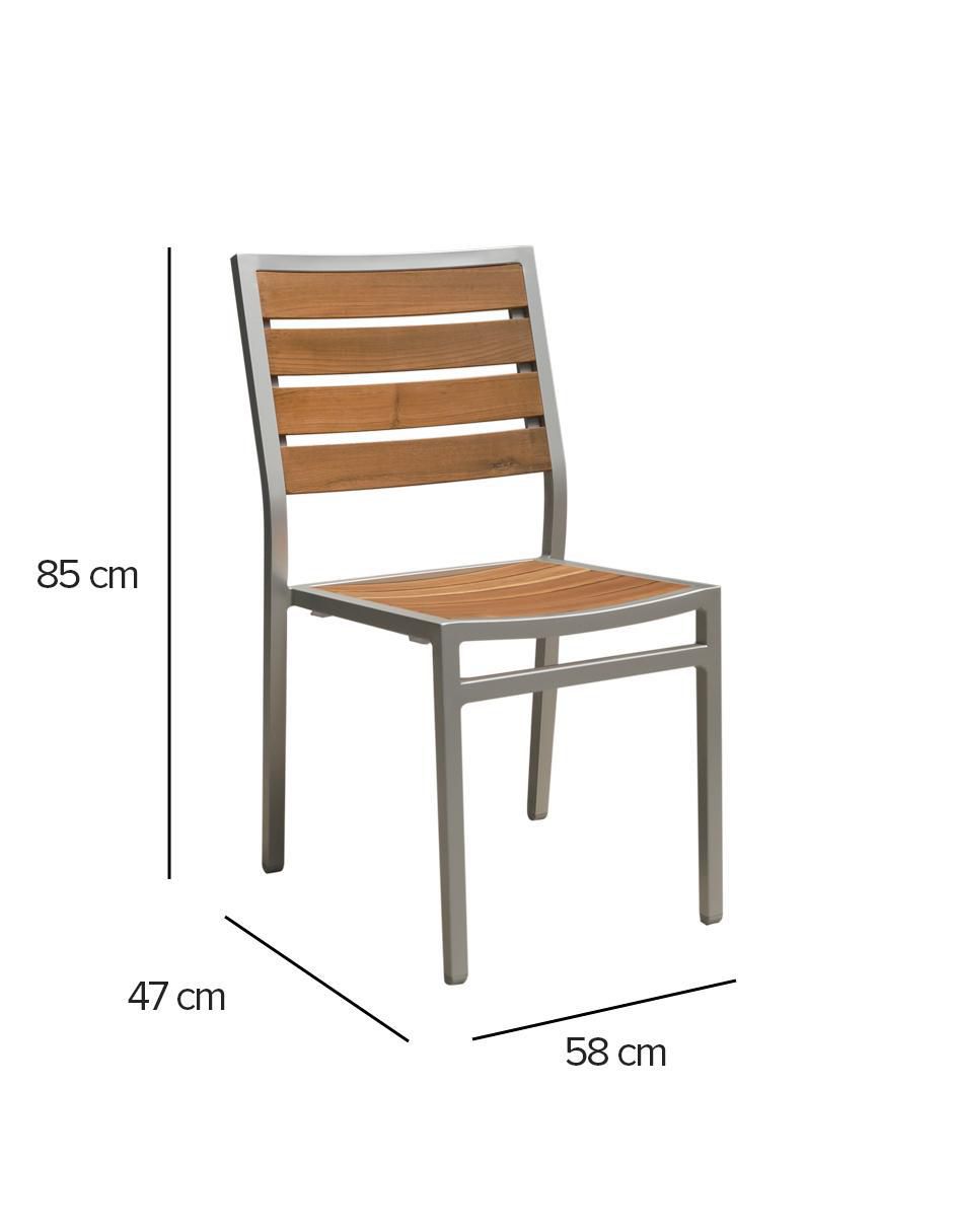 Silla Mediterranean de madera teca