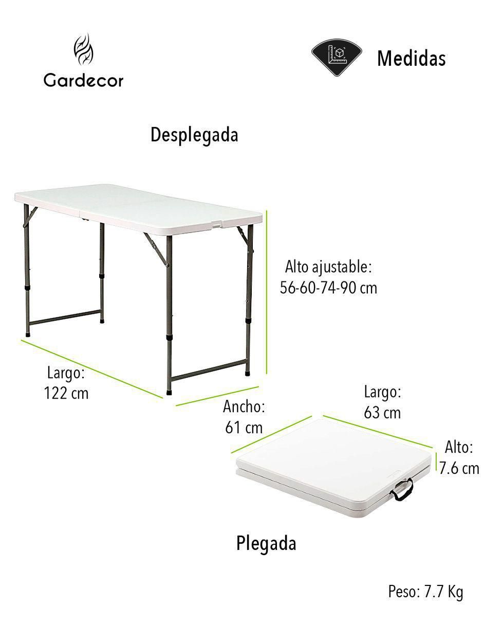 Mesa auxiliar extensible armable easy shop 6