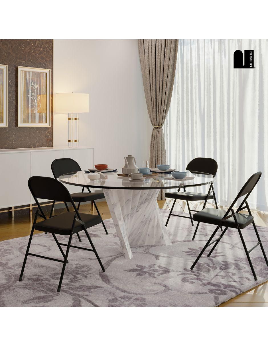 Set de sillas plegables 4 piezas Diseño Plegable de metal 2