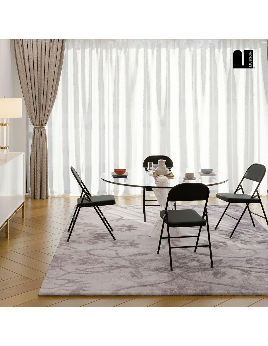 Set de sillas plegables 4 piezas Diseño Plegable de metal 6