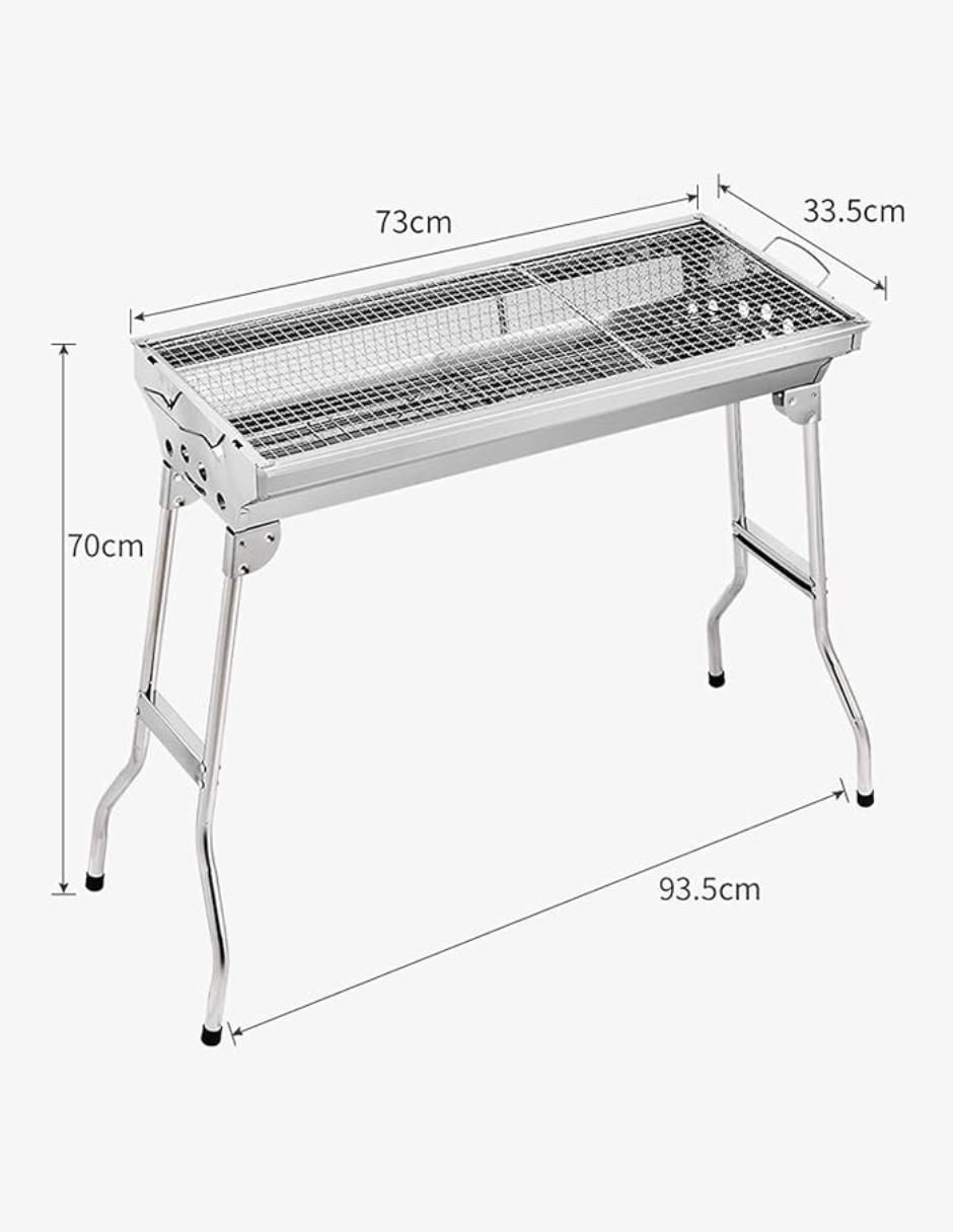 Asador de carbón de acero inoxidable 4