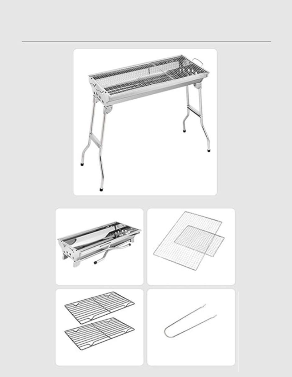Asador de carbón de acero inoxidable 3