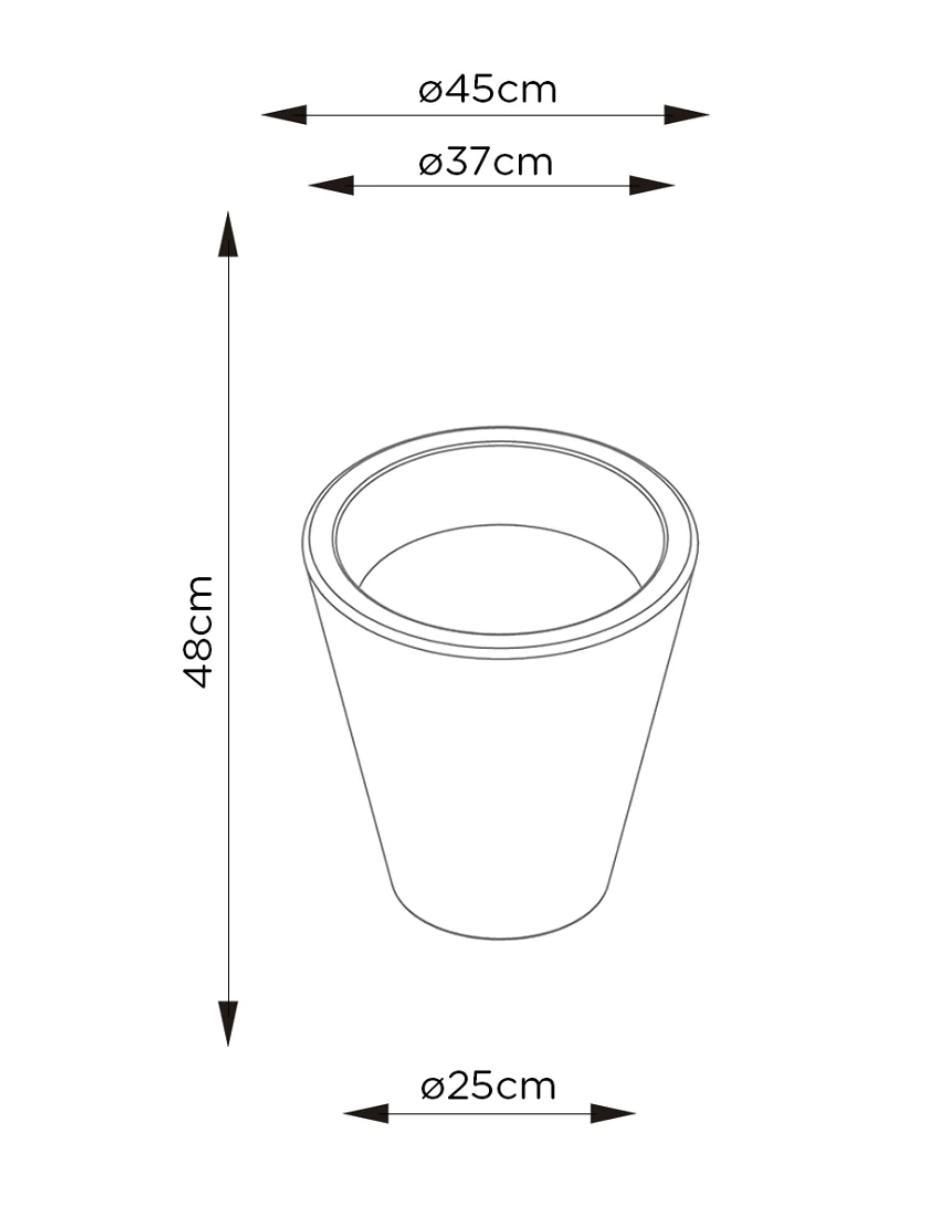 Maceta Girasol 45 Cm de plástico con sistema automático de riego
