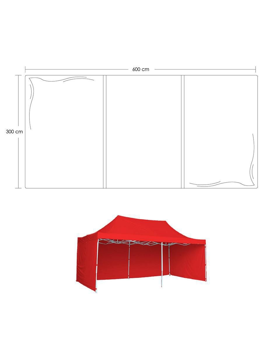 Carpa ancho 300 cm x largo 600 cm 7