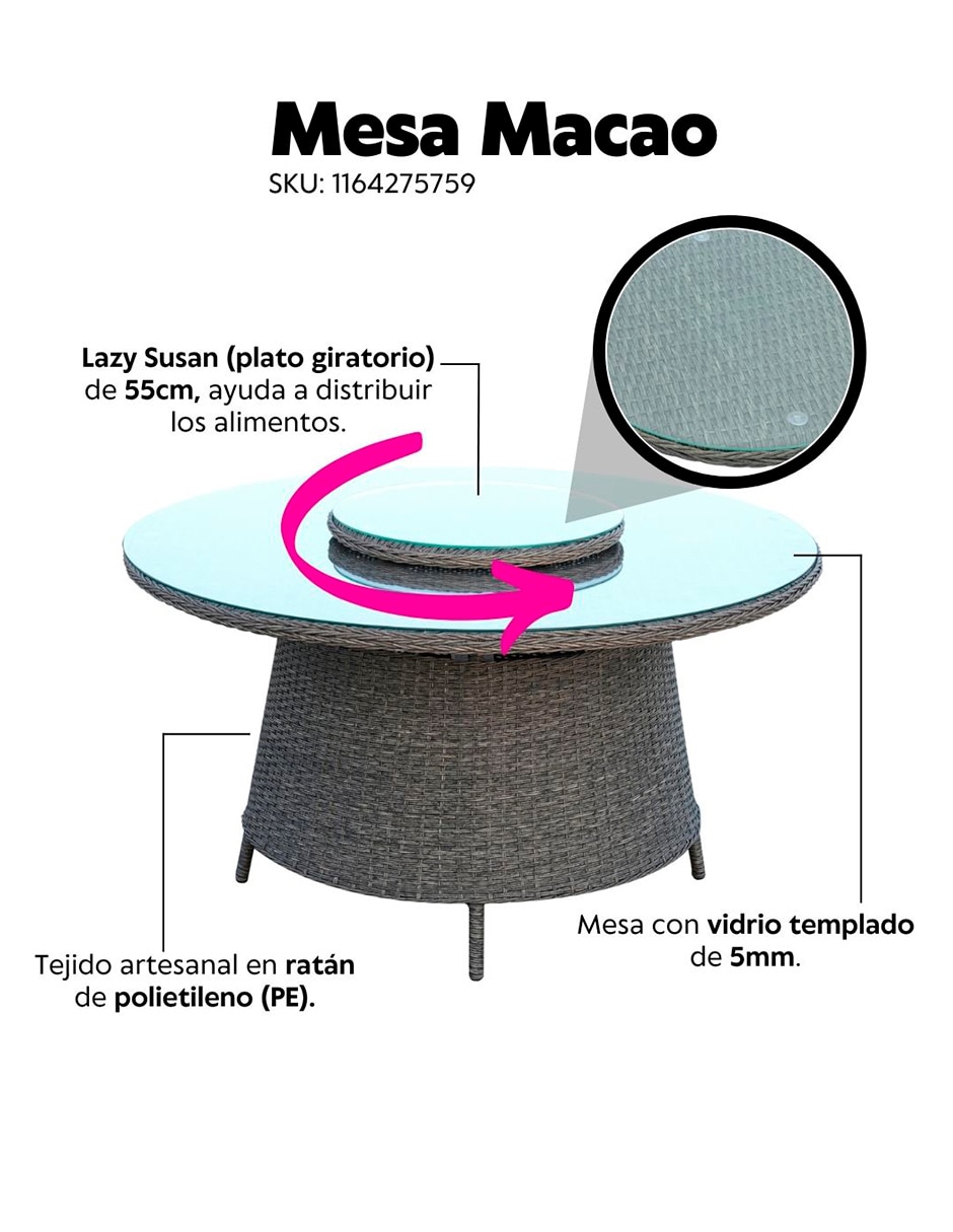 Mesa armable macao 9