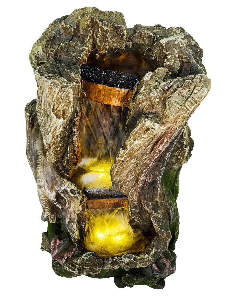 Fuente de agua con luz de poliresina