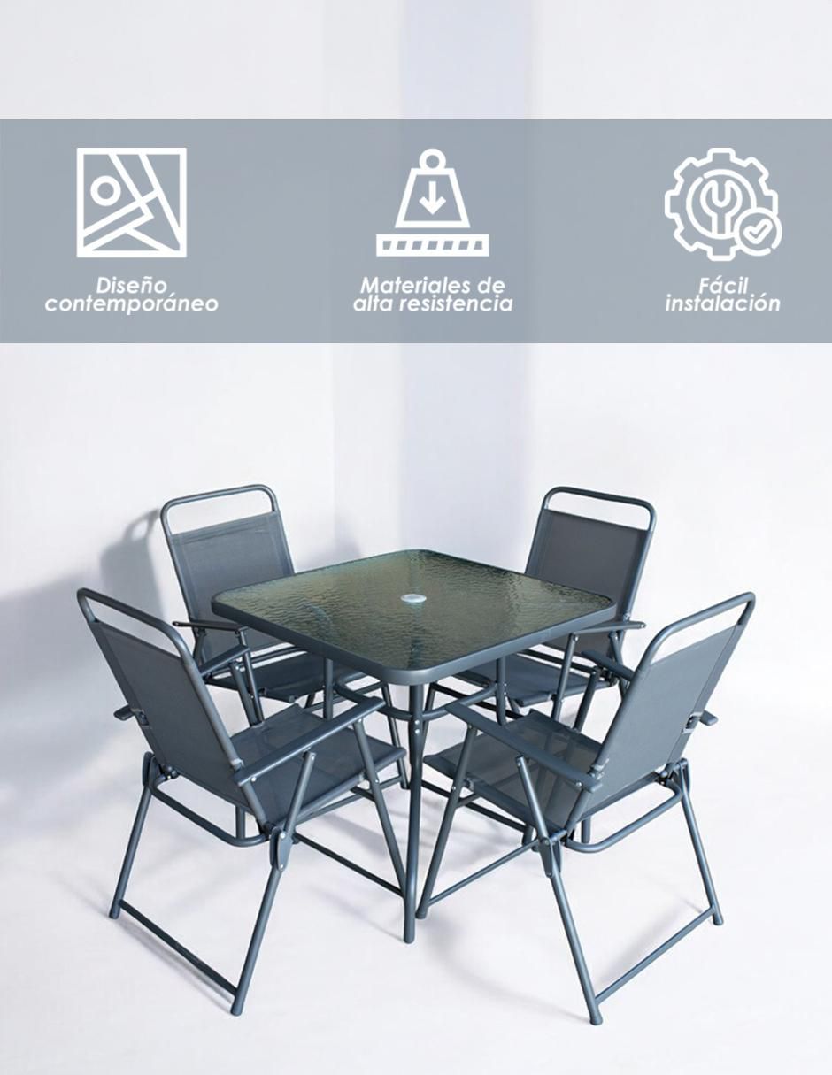 Comedor Jardín para 2 personas de cristal 2