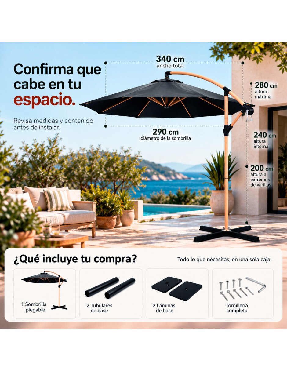 Sombrilla para jardín 9