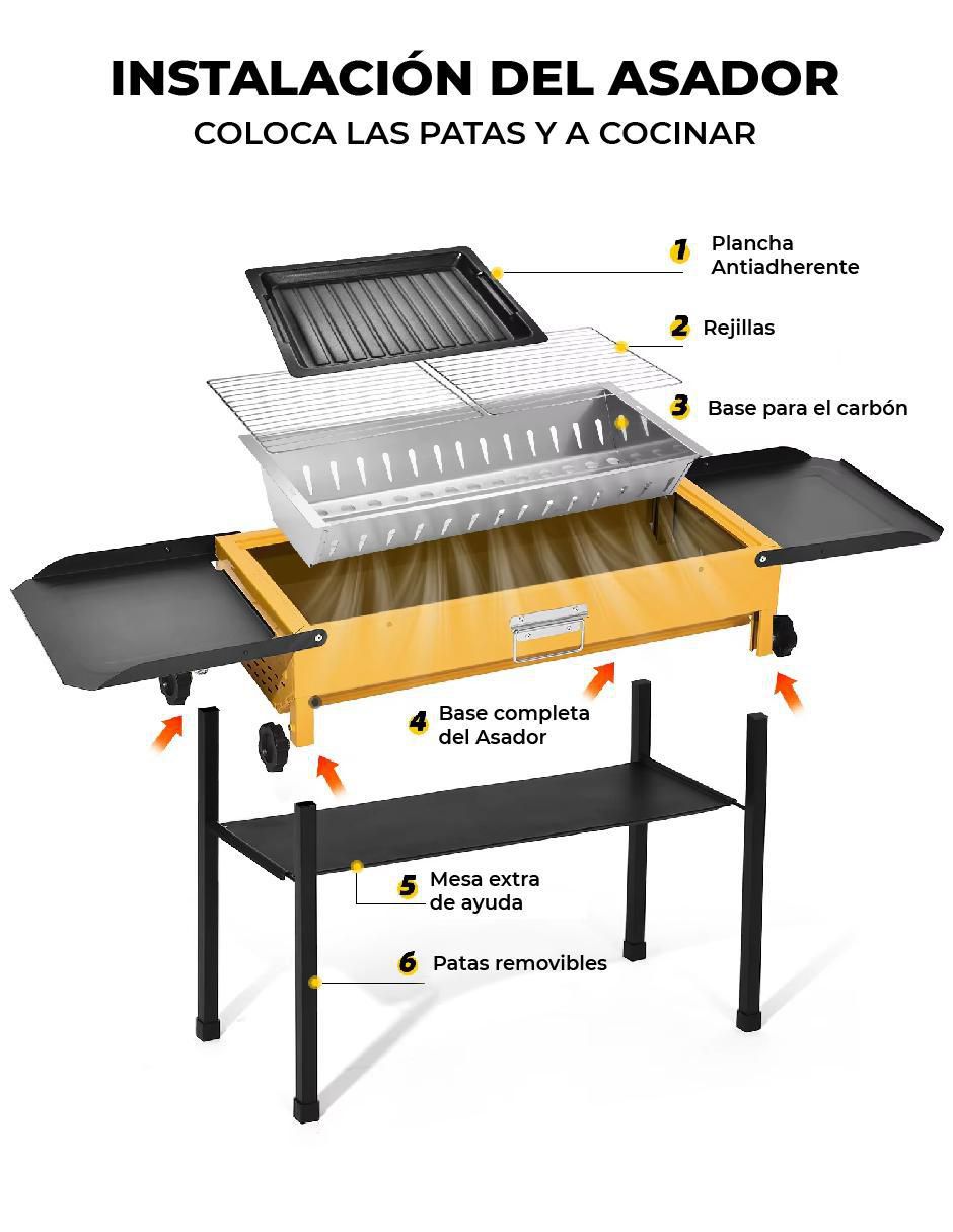 Asador de carbón 4
