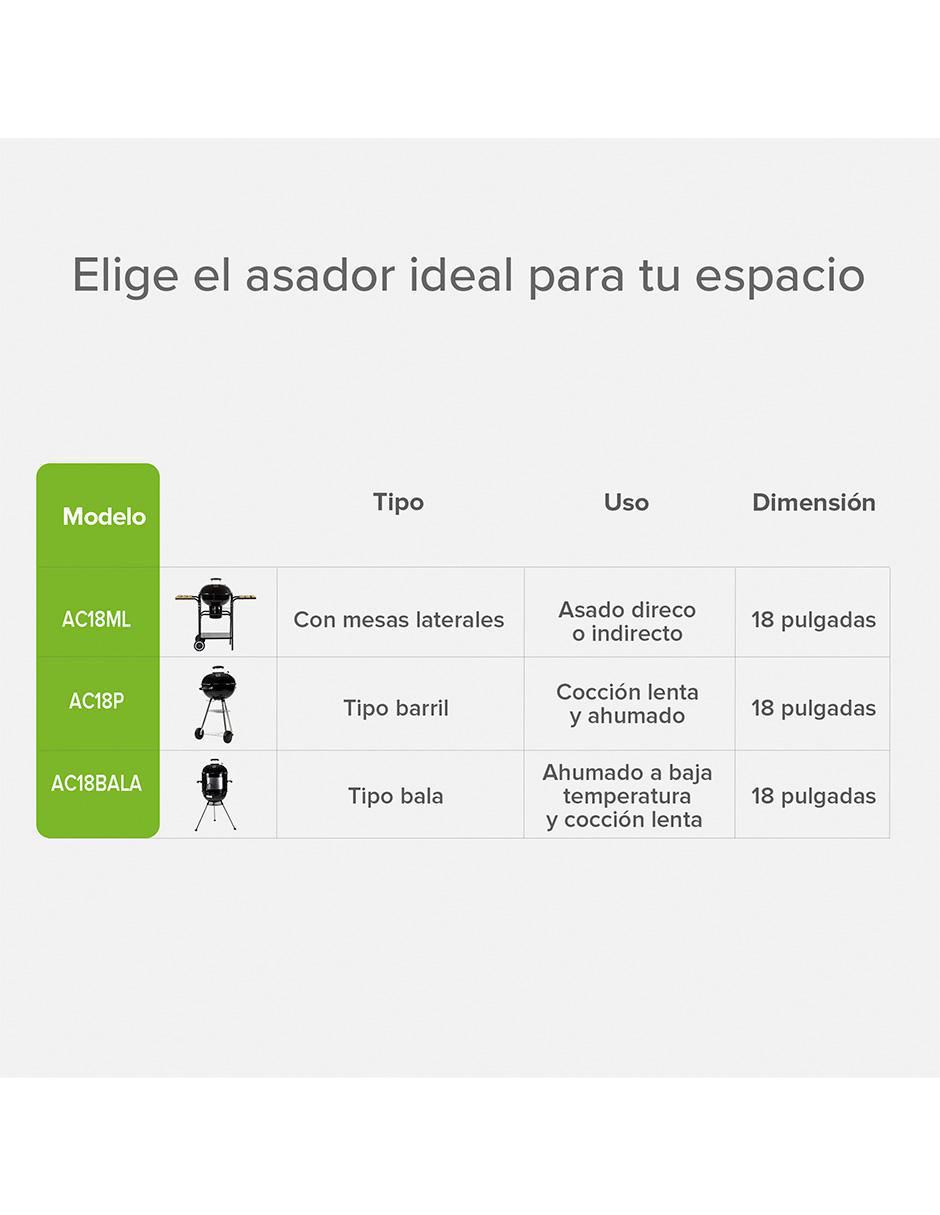Asador de carbón AC18ML 7