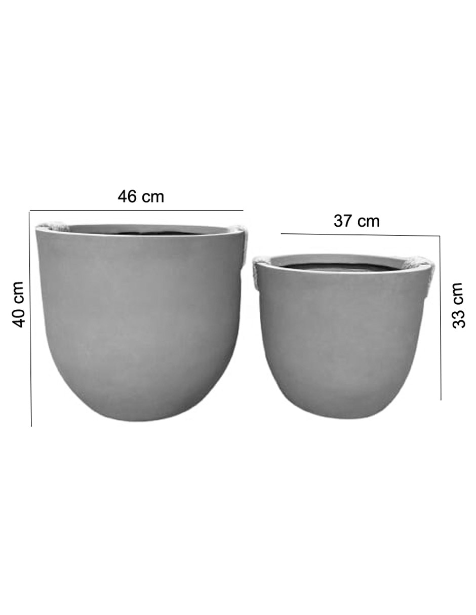 Set maceta Maya de fibra de arcilla