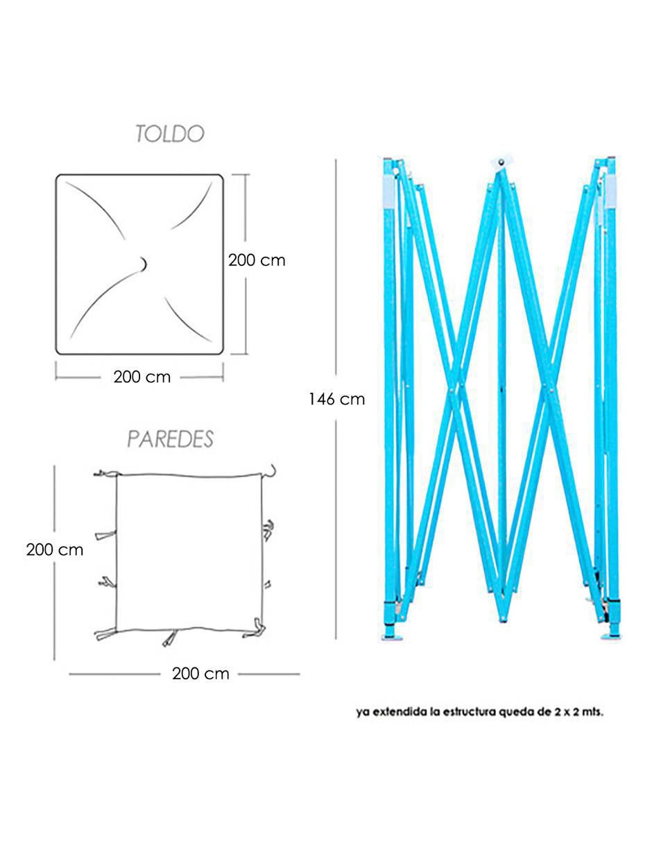 "carpa" "ancho" 200 cm "x" "largo" 200 cm 8