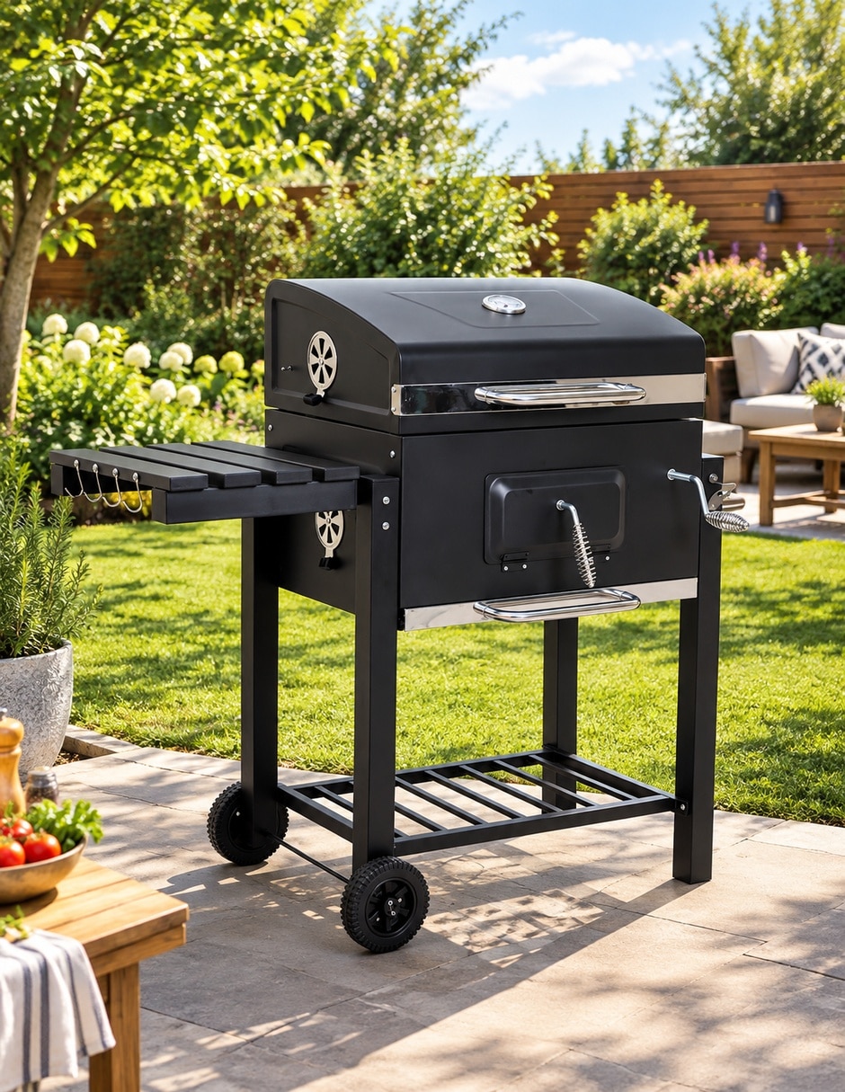 Asador de carbón de acero 7