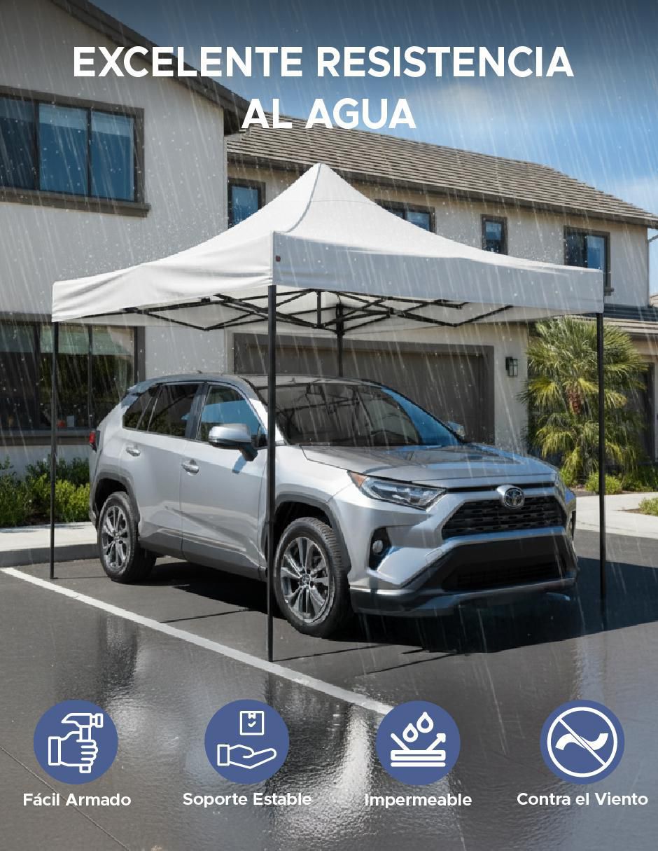 Carpa ancho 3 m x largo 3 m 7