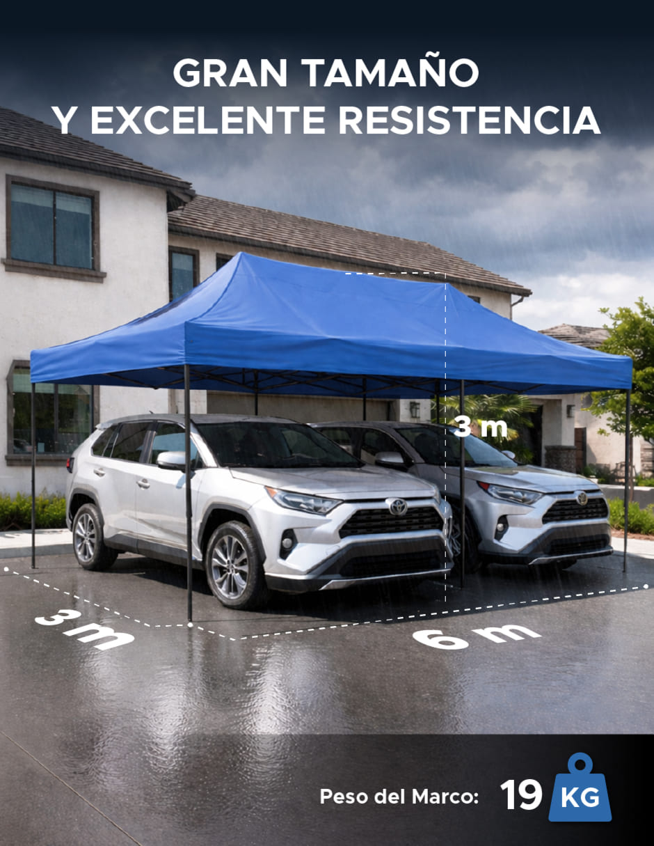 Carpa ancho 6 m x largo 3 m 11