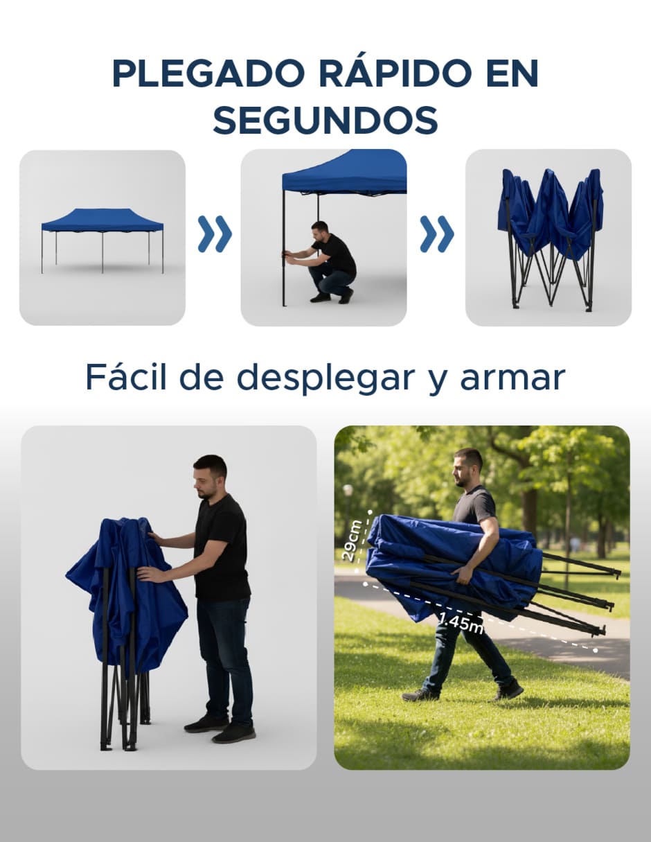 Carpa Ancho 6 m x Largo 3 m