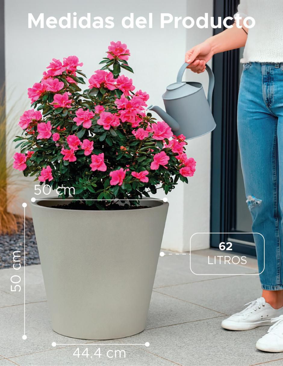 Maceta de plástico con sistema automático de riego 6