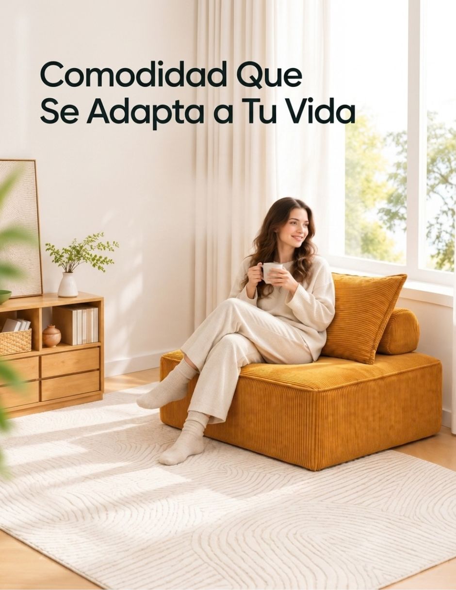 Sillón ZIVA CORDUROY YELLOW 6