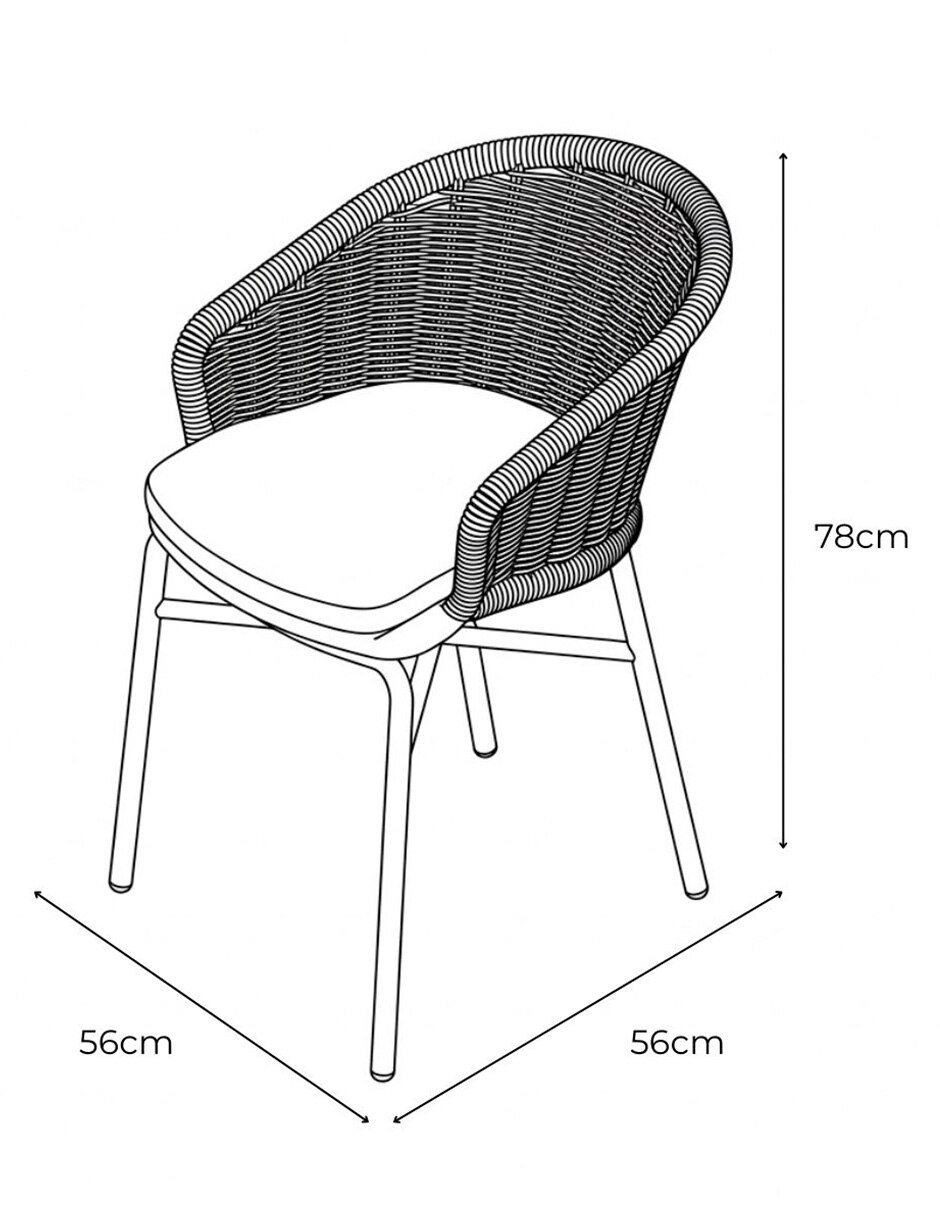 Silla de mimbre artificial 7