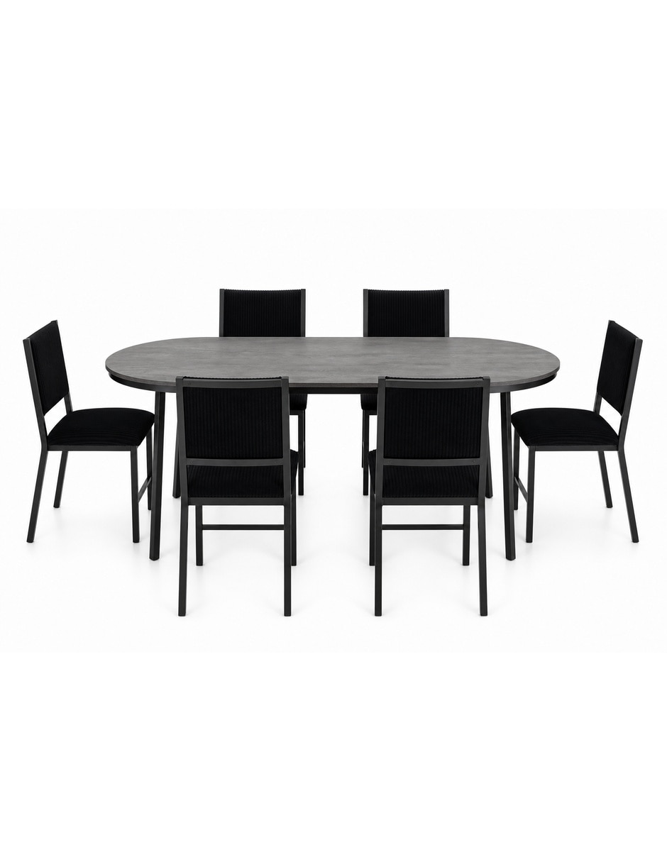 Comedor camila + zovi sochic para 6 personas de mdf