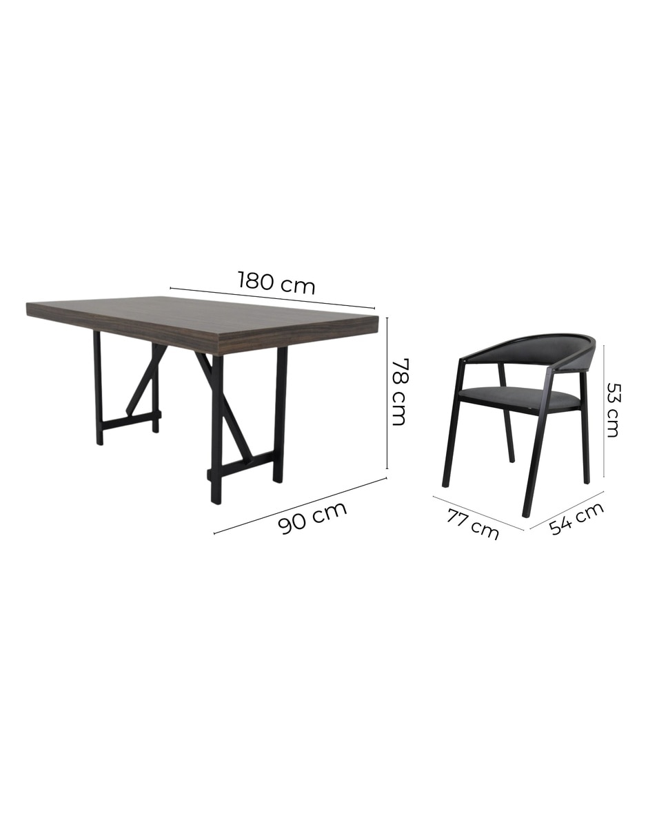 Comedor zenta + camila sochic para 6 personas de mdf