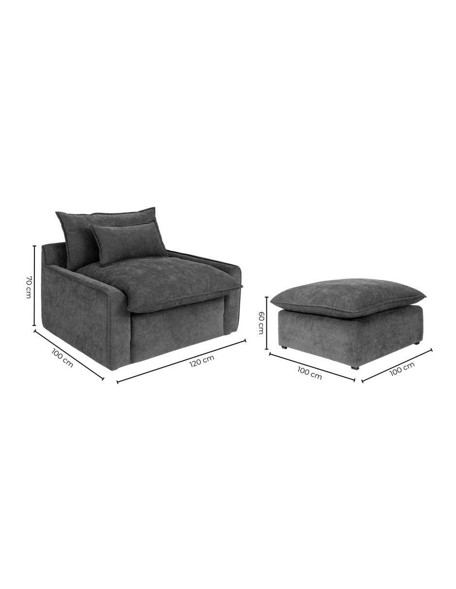 Juego de asiento con taburete de hule 10