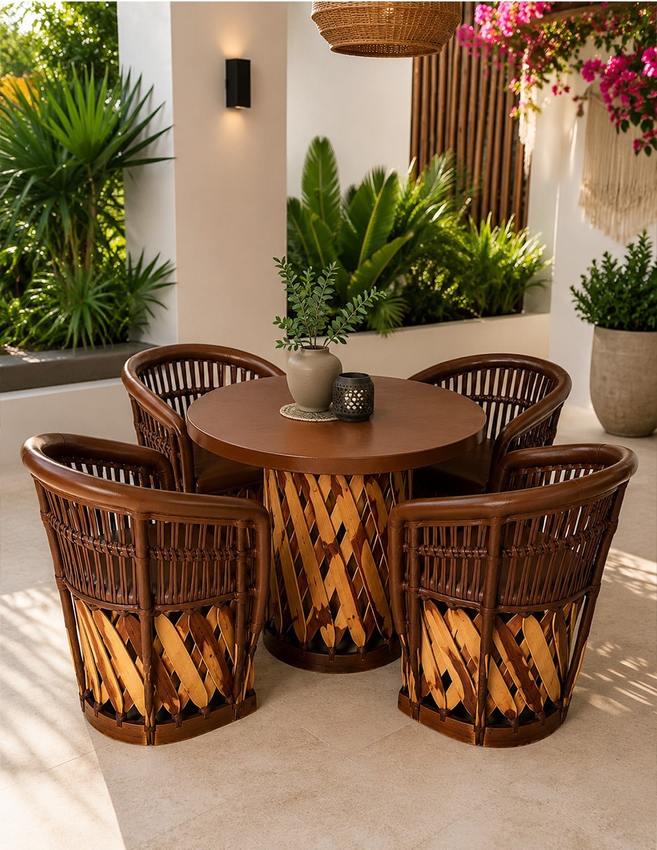 Comedor Silla Acapulco Acojinado para 4 personas