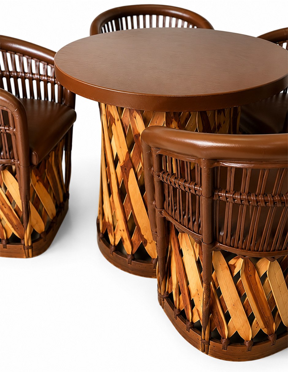 Comedor Silla Acapulco Acojinado para 4 personas