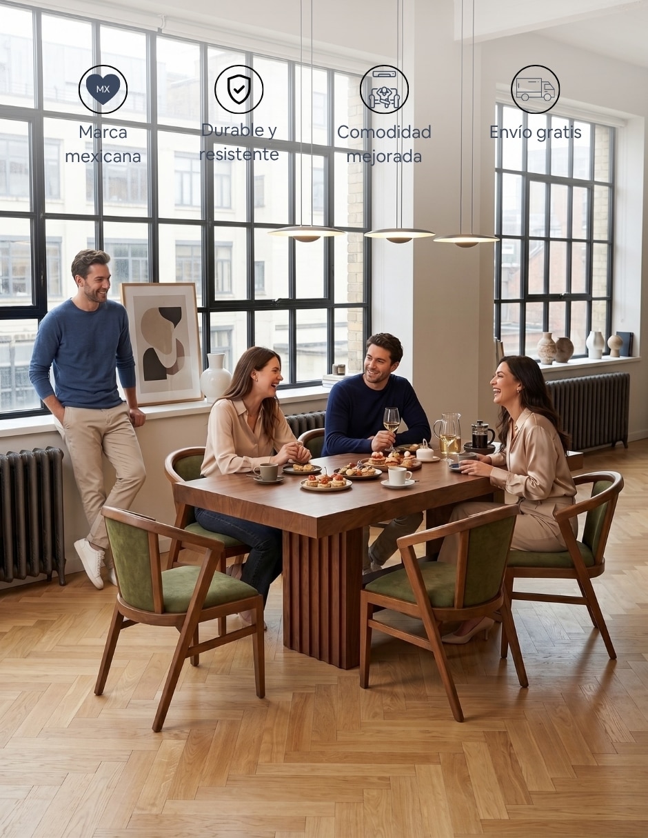 Comedor comedor italia para 6 personas de madera