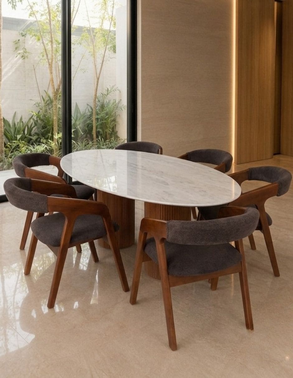 Comedor portugal para 6 personas de mármol 2