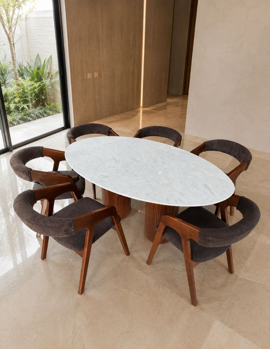 Comedor portugal para 6 personas de mármol 4