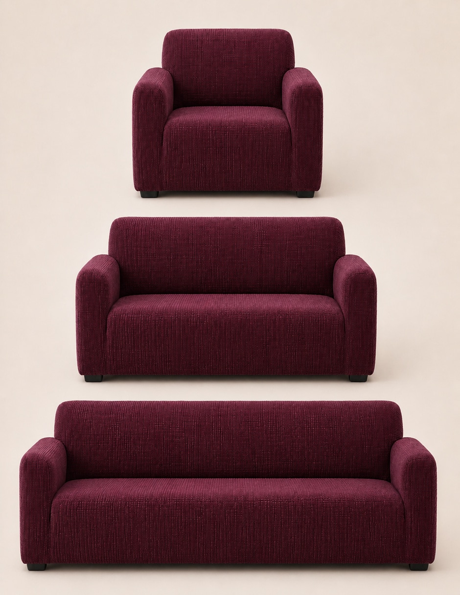 Set funda sillón antideslizante 3 piezas Set funda sillón antideslizante 3 piezas