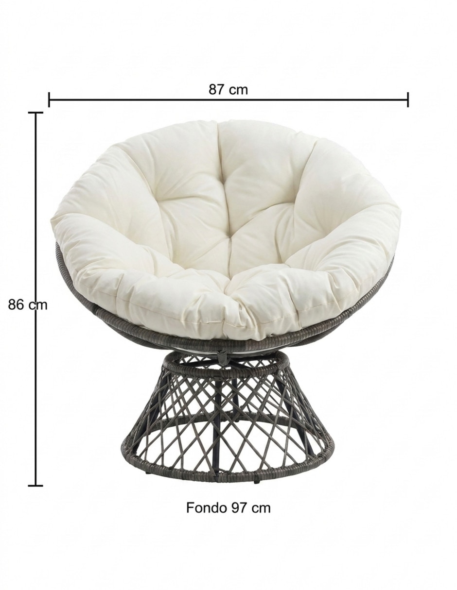 Sillón Silla-Papasan010 de ratán 8