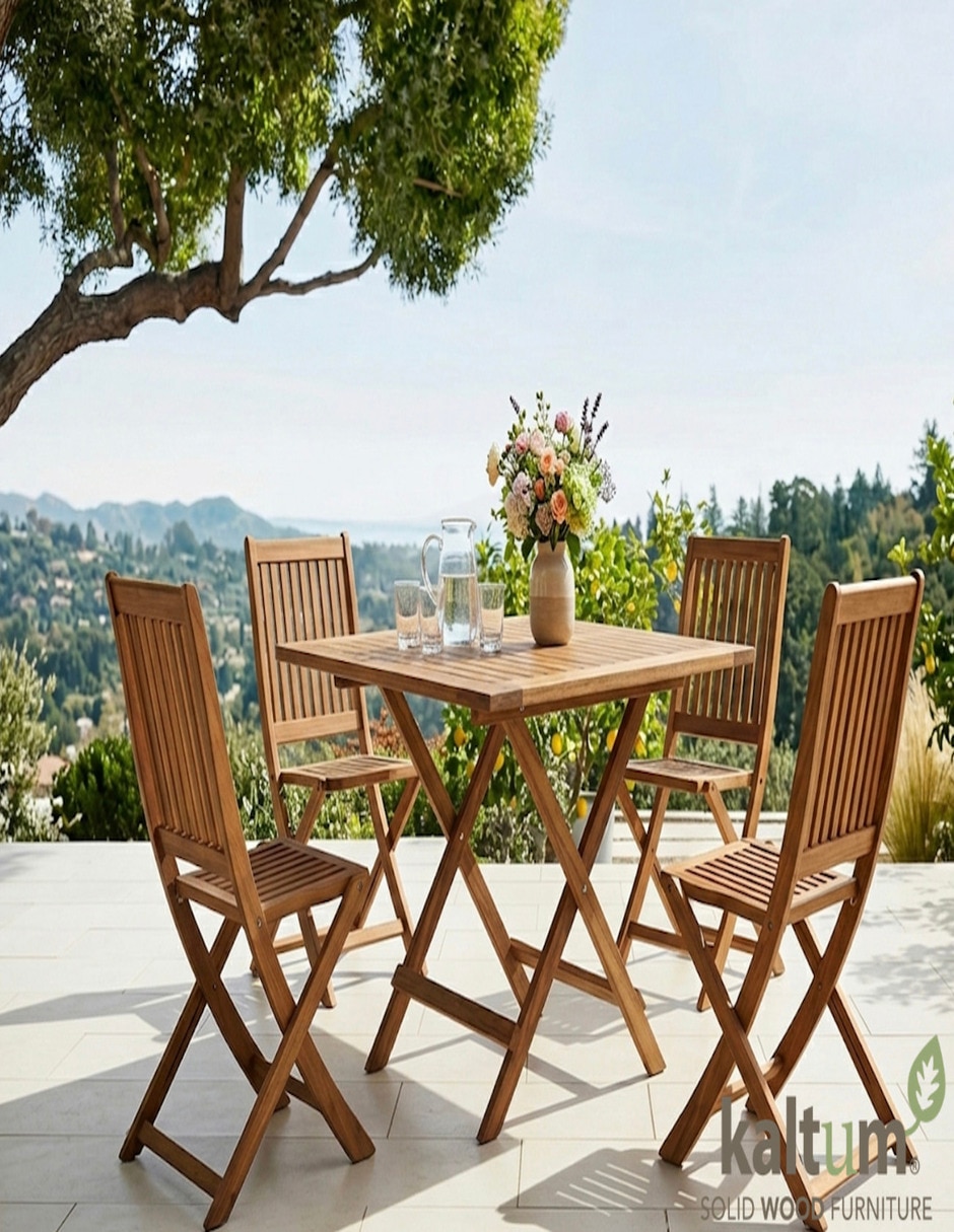 Mesa de comedor de madera teca 4