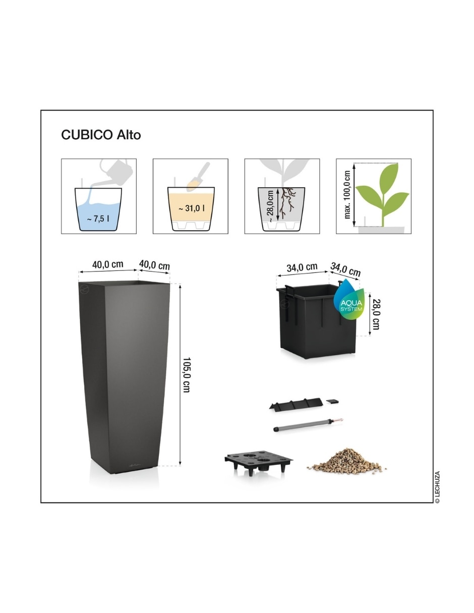 Maceta Premium de polipropileno con sistema automático de riego 6