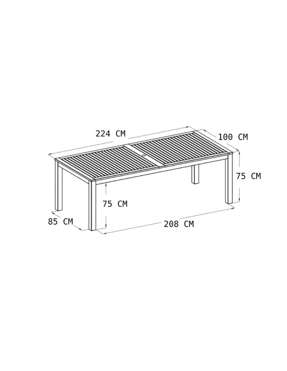 Comedor para de Madera de eucalipto 10