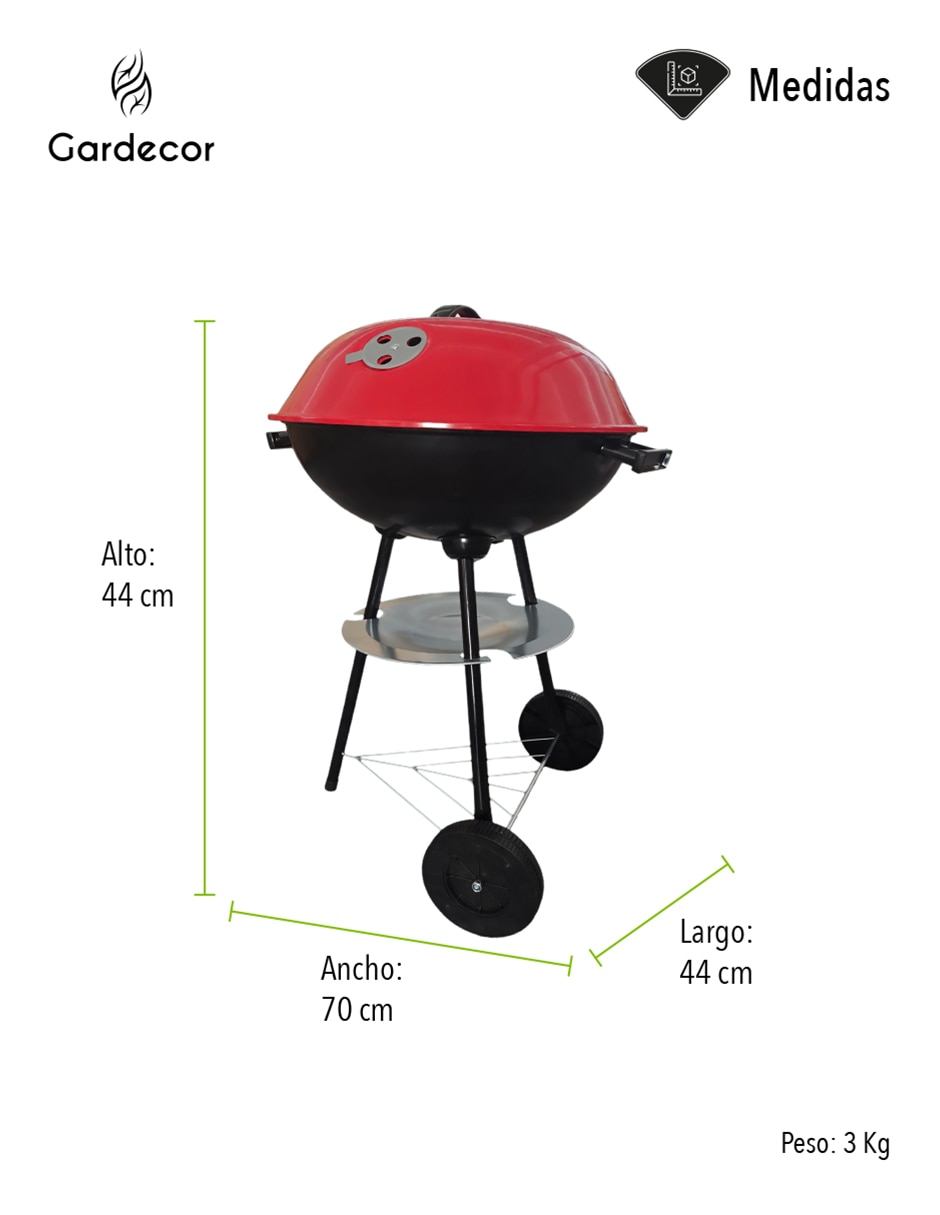 Asador Carbón de (si aplica) Acero 7