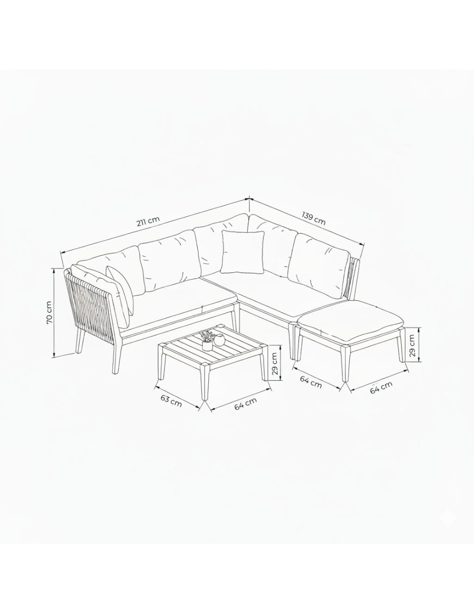 Set sala exterior barry 8