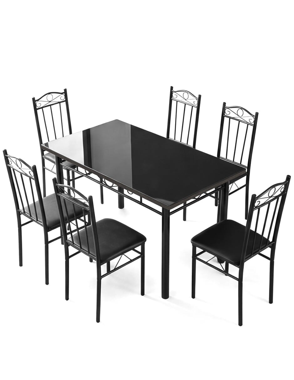 Comedor rectangular vidrio templado para 7 personas de cristal templado 1