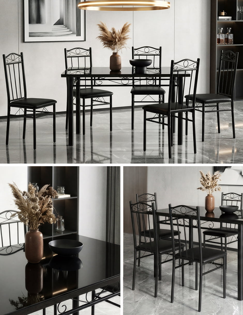 Comedor rectangular vidrio templado para 7 personas de cristal templado 6