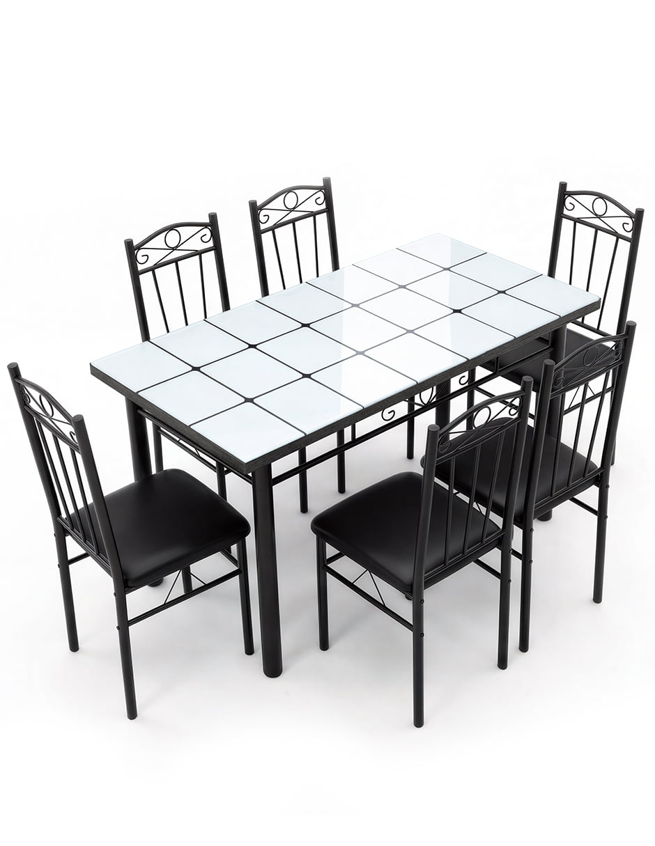 Comedor rectangular vidrio templado para 7 personas de cristal templado Comedor rectangular vidrio templado para 7 personas de cristal templado